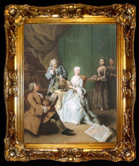 framed  Pietro Longhi The geography hour, ta009-2
